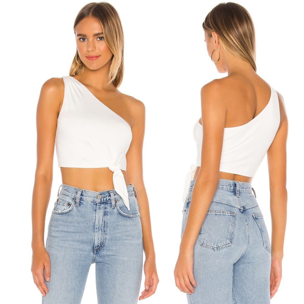 Superdown White Willow One Shoulder Top